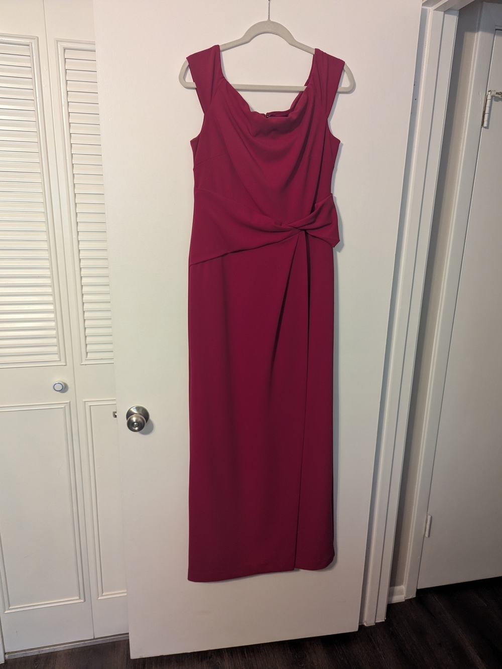 Ralph Lauren Column Gown (Dark Pink)